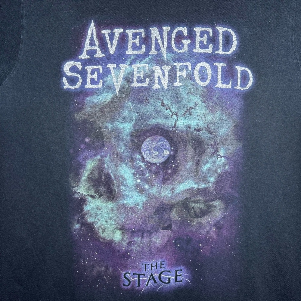 Avenged Sevenfold Space Skull T-Shirt Size Medium Black - Picture 7 of 8